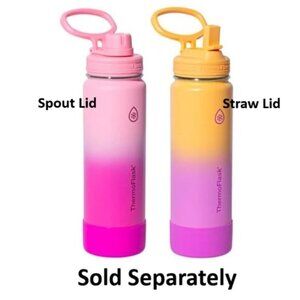 Thermoflask 24 oz Stainless Steel Water Bottle, Pink,Yellow/Pink Sold Separately